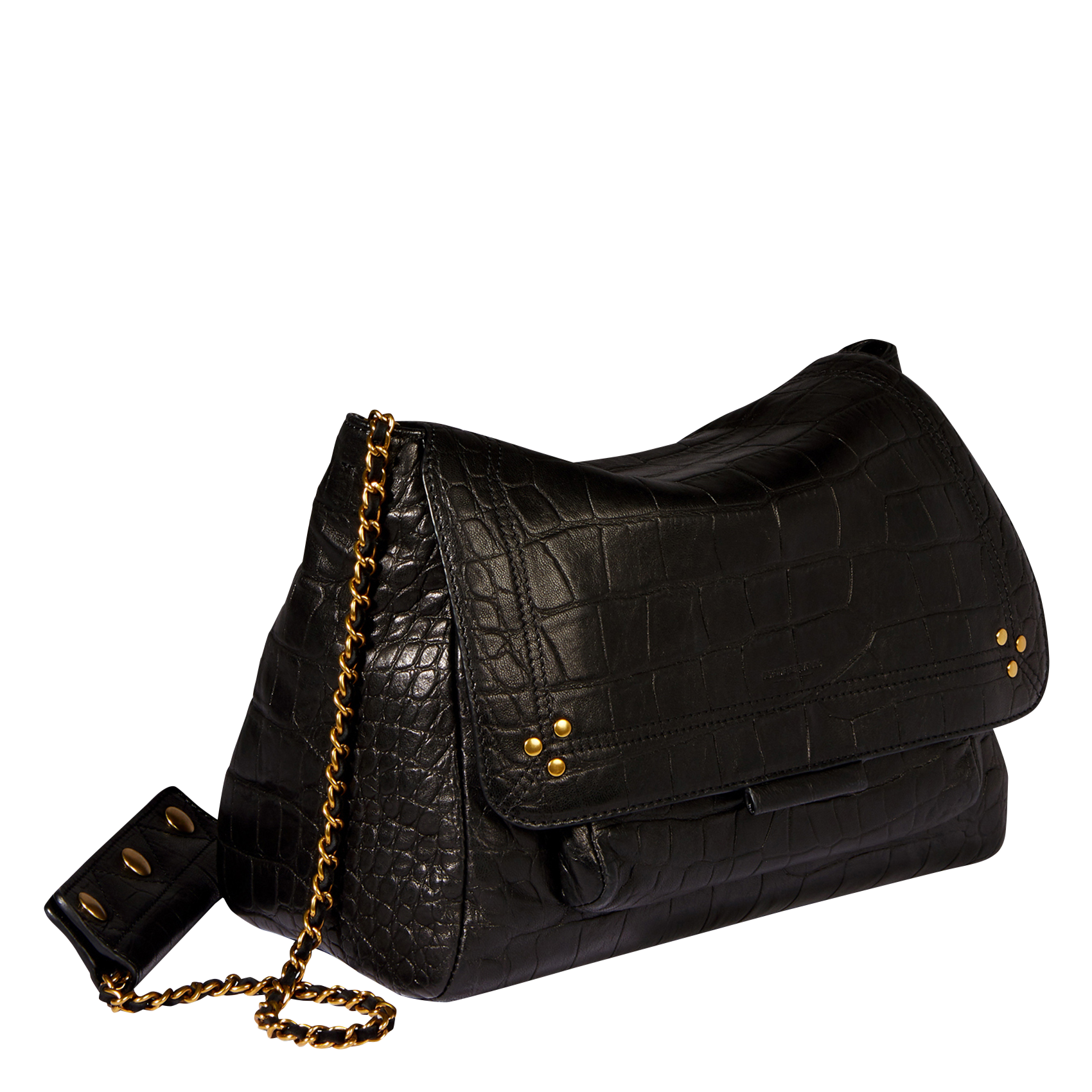 LULU L - Sac besace en cuir | Noir
