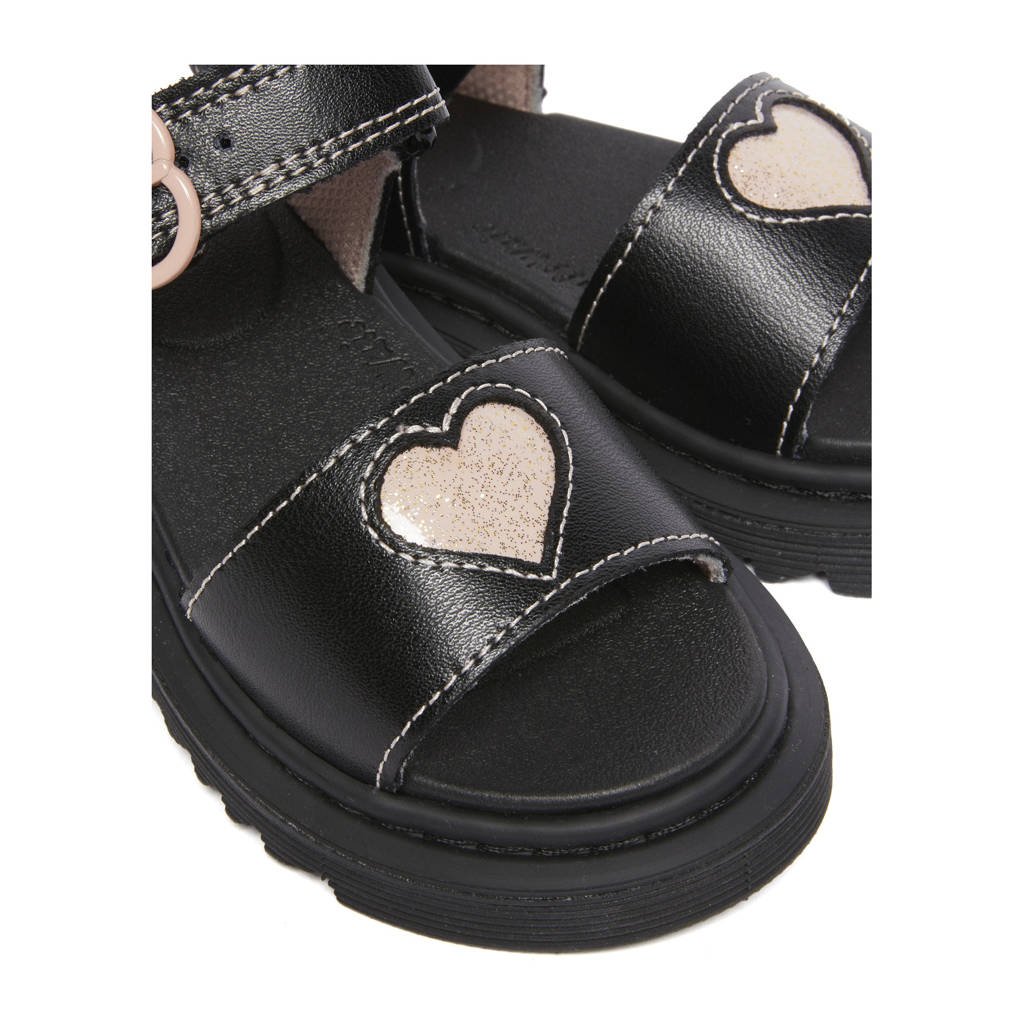 Dr. Martens Marlowe Hearts Tleren sandalen Black + Powder Pink T Lamper