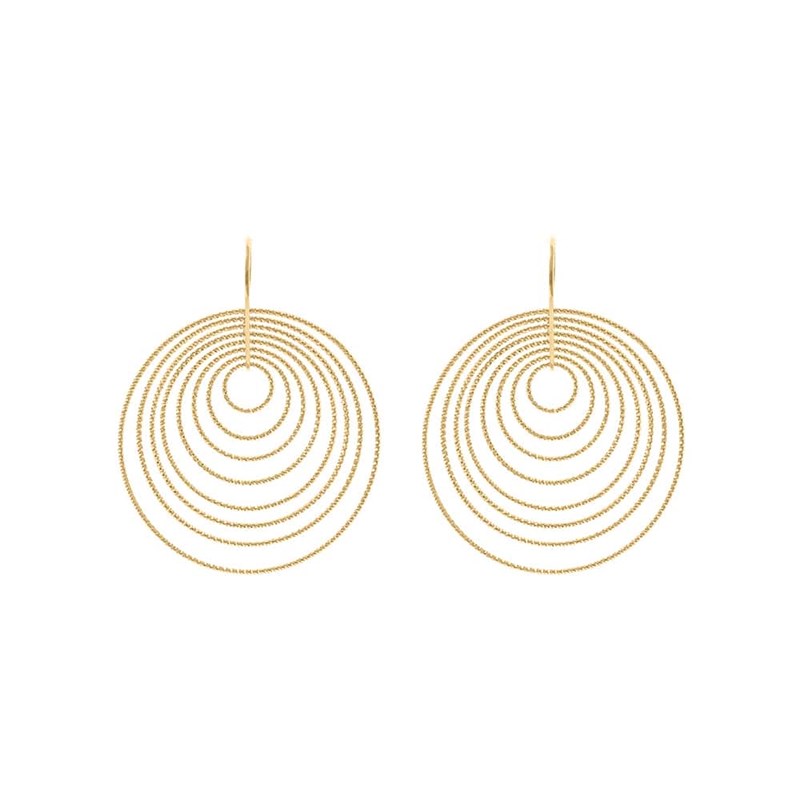 Boucles D'oreilles Argent Doré Diamanté Arianna