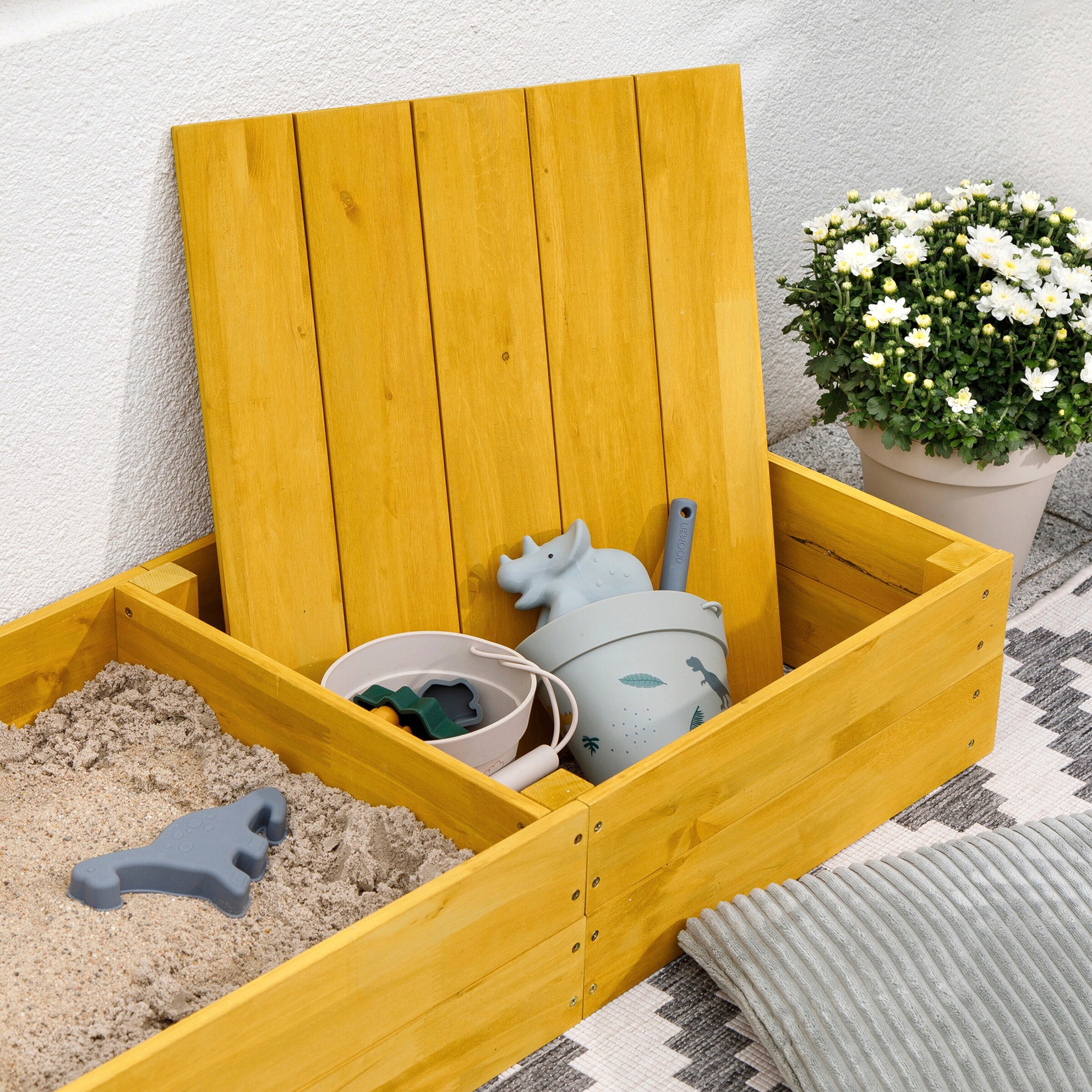 MUDDY BUDDY® Sandkasten Flexy-Style warmgrau/ocker