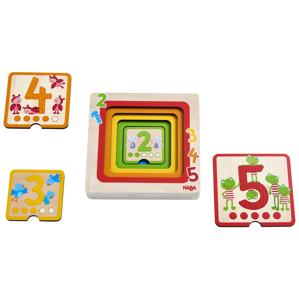 Puzzle en Bois - Amis des chiffres-10 pièces