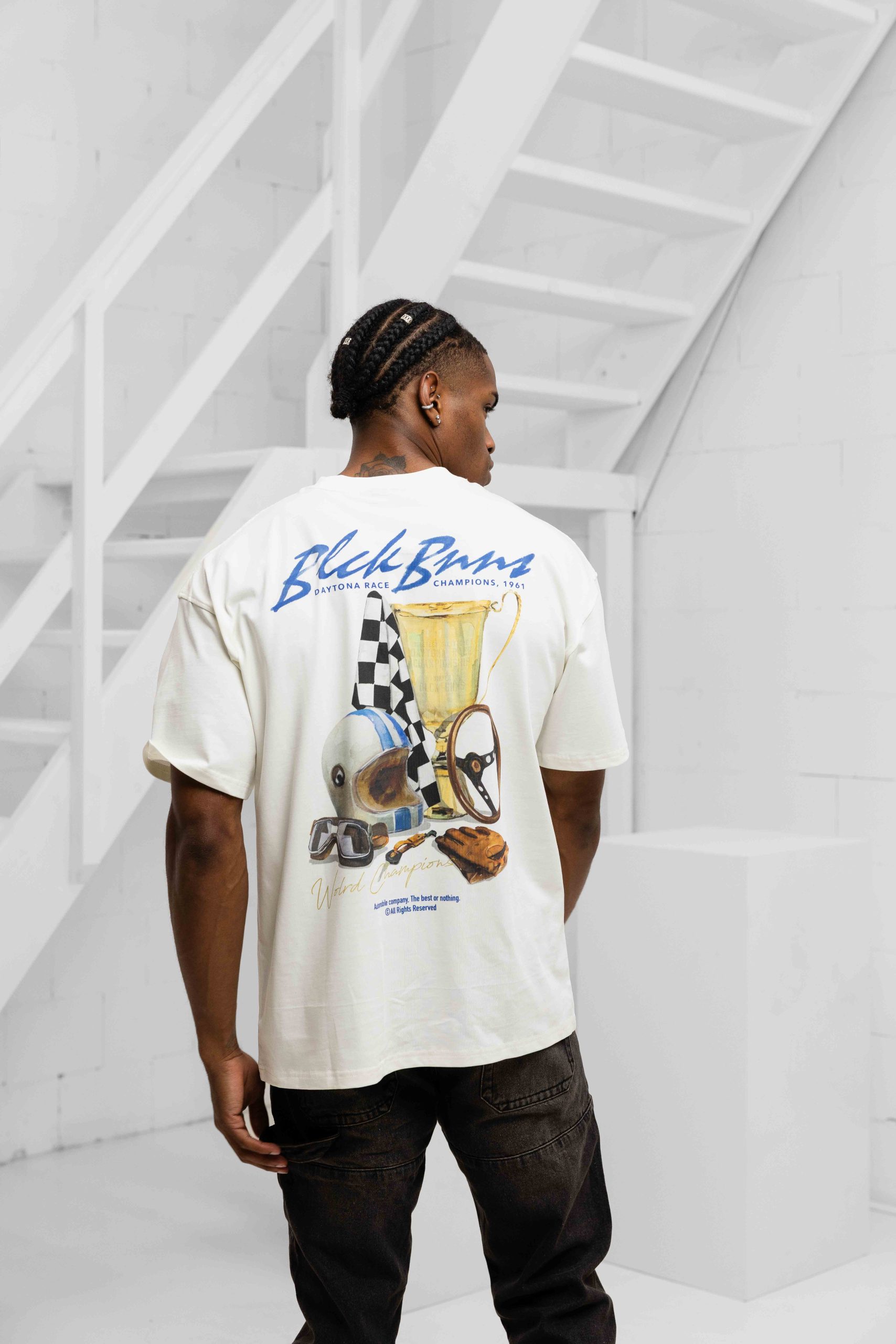 Black Bananas Daytona Table T-Shirt Heren Wit