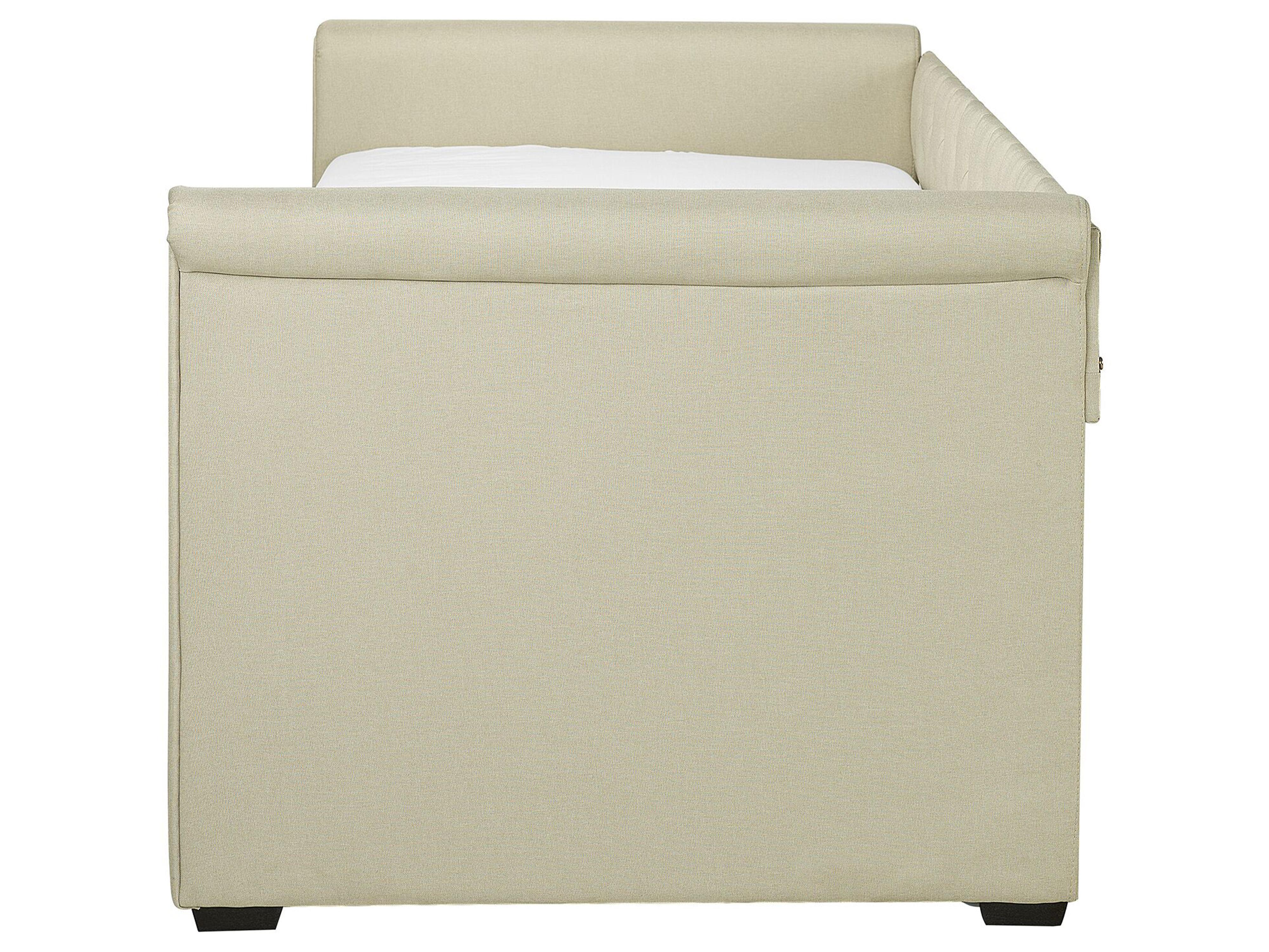 Onderschuifbed Stof LIBOURNE 80 x 200 cm Beige