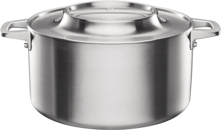 Fiskars Norden Steel gryde m/låg 5 l Grå