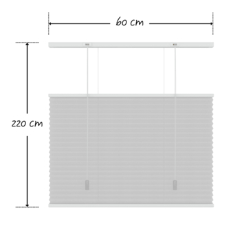 KARWEI enkel plisségordijn lichtdoorlatend wit (kleurnr. 6010) 60x220 cm (bxh)