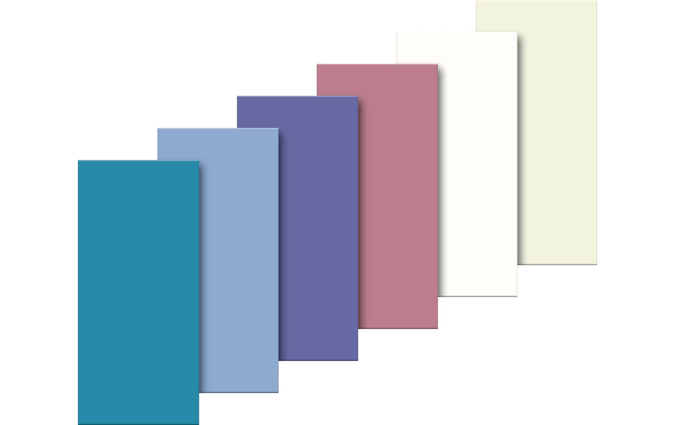 Verzierwachs Pastell 175 x 80 x 0.5 mm MehrfarbigWachsplatten, 6 Stück