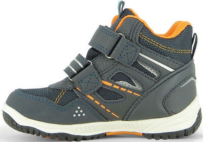 Leaf Kasuri WP Mid Sneakers, Navy/Orange