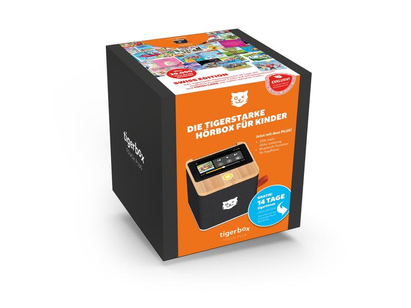 Tigermedia Tigerbox Touch Plus Swiss Edition Schwarz Hörspiel-Box mit Touchdisplay
