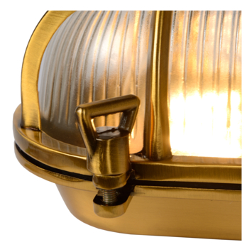 Lucide Dudley Wandlamp Buiten mat goud / messing