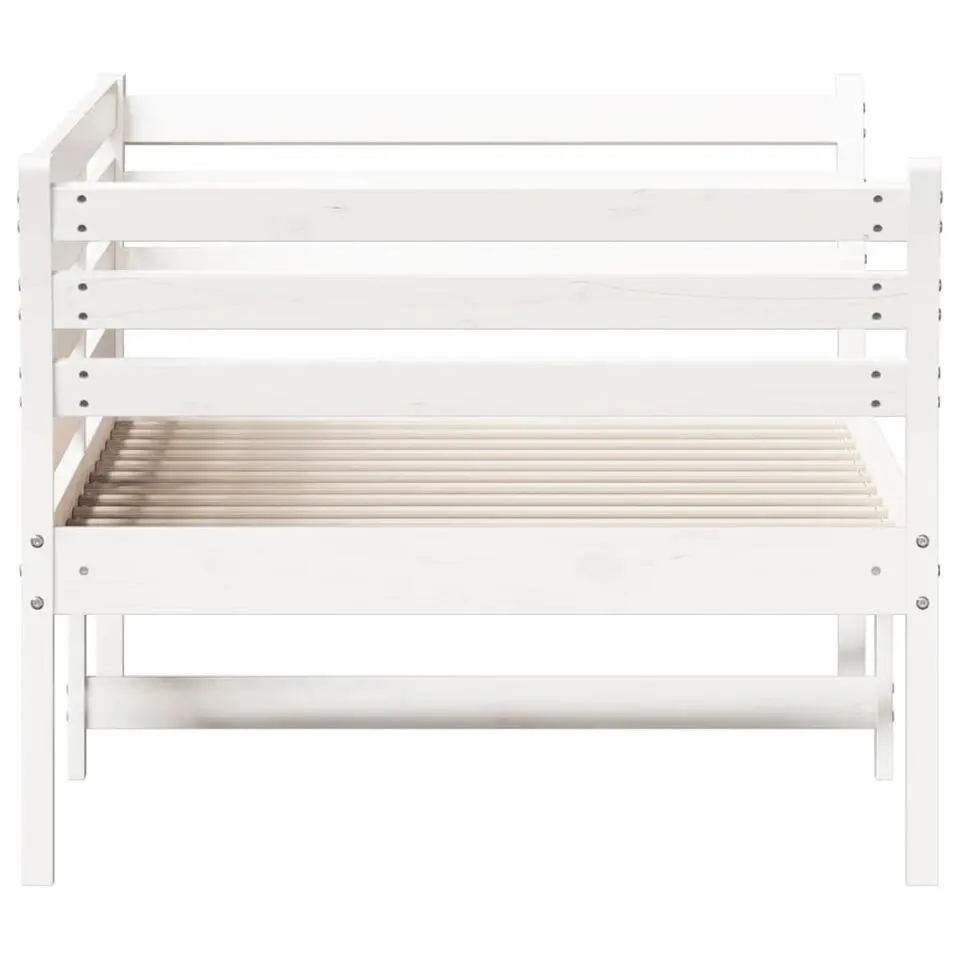vidaXL - Bed - Wit - Grenenhout - 90 x 200 cm - Zonder matras
