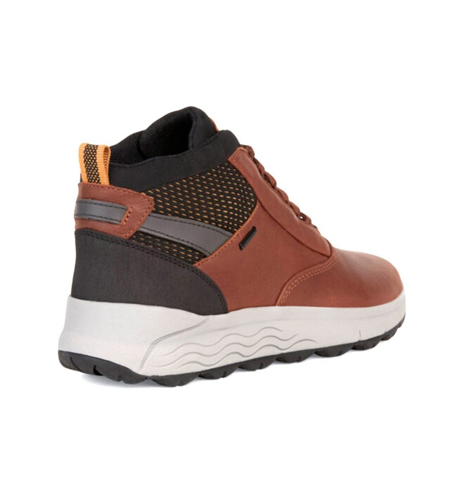 Tênis GEOX Spherica 4x4 Abx em couro marrom