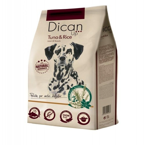 Ração Dibaq Dican Up para cães adultos, sabor atum.