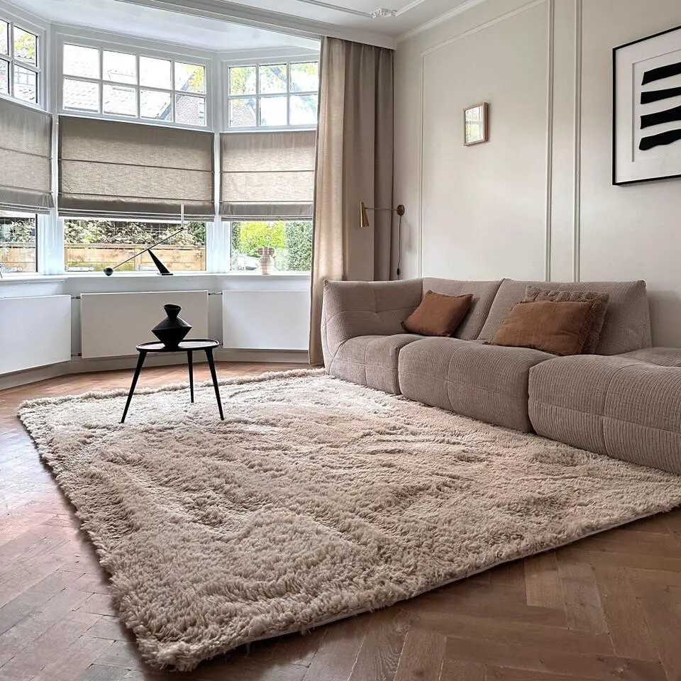 Interieur05 hoogpolig vloerkleed Furr bruin - 80 x 140 cm