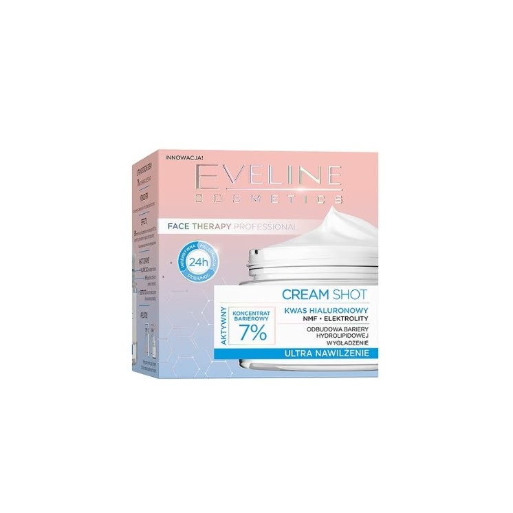 Eveline Cream Shot ultra feuchtigkeitsspendende Gesichtscreme 7 % Barrierekonzentrat 50 ml