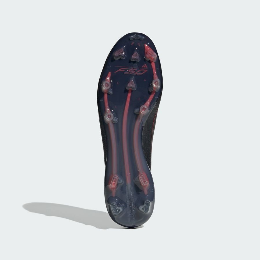 adidas F50 Elite FG Stealth Victory - Noir/Argenté/Lucid Red