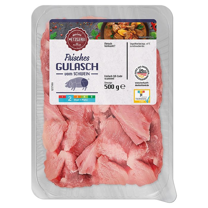 MEINE METZGEREI Gulasch vom Schwein 500 g