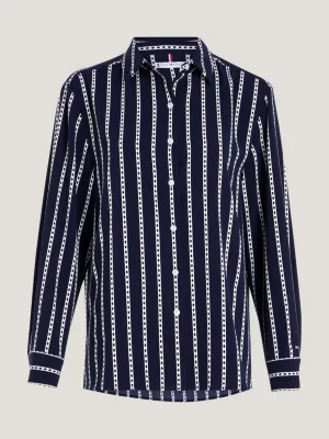 Camisa de corte relaxado com estampa de losangos