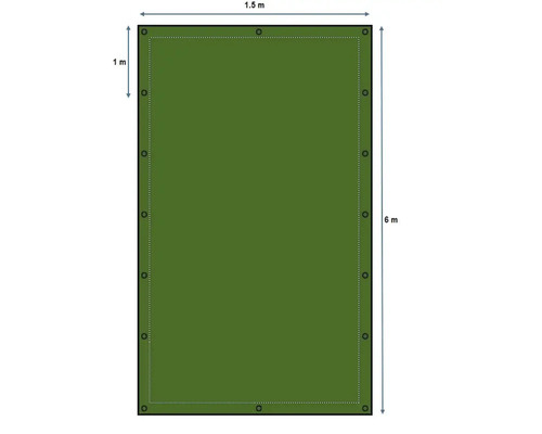 Houten zeildoek 210 gr/m² groen 1,5 x 6 m