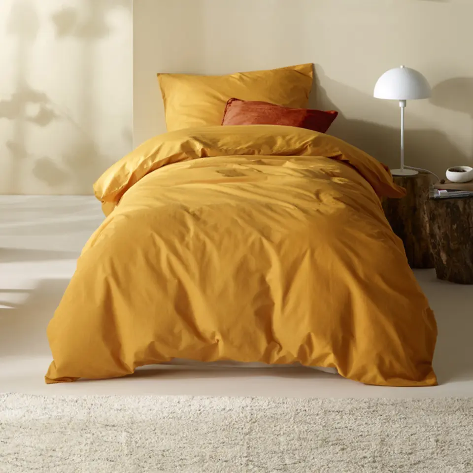 Moodit Dekbedovertrek Basil Sunshine - Eenpersoons - 140 x 220 cm - Katoen