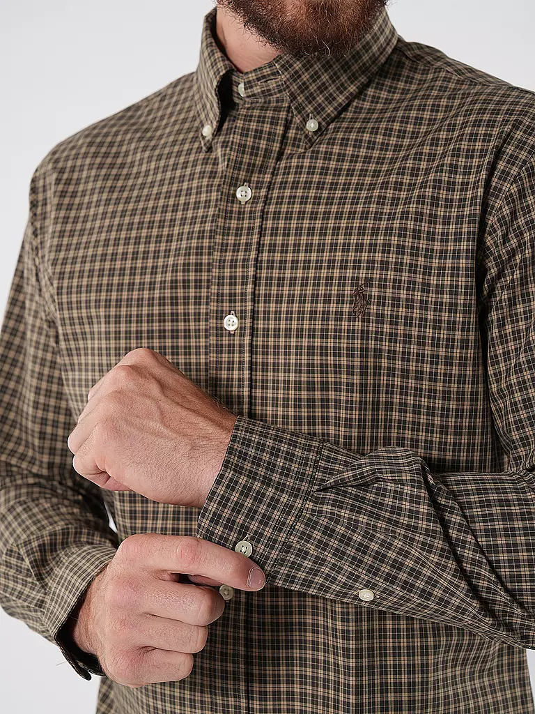 POLO RALPH LAUREN Hemd Custom Fit  olive