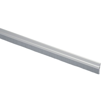 Handson tochtstrip met borstel zelfklevend aluminium zilver 93 cm