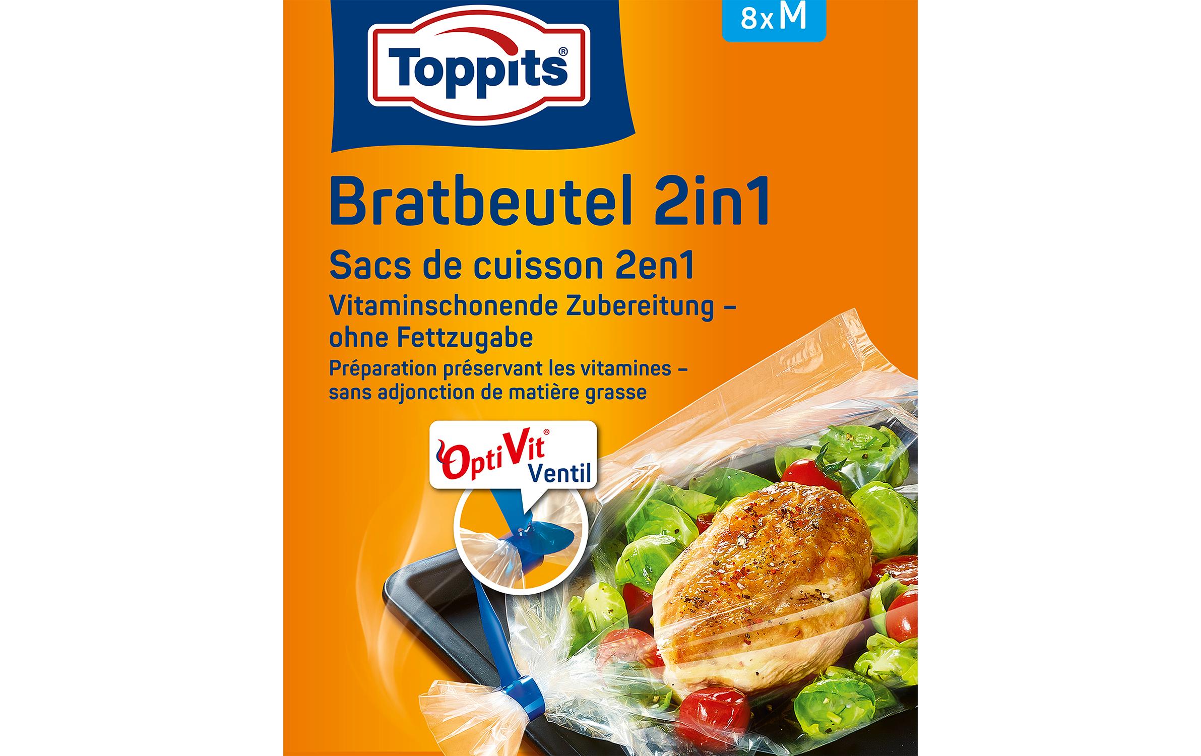 Bratbeutel 2 in 1 Grösse M, 8 StückBratbeutel für schonendes Garen und Braten