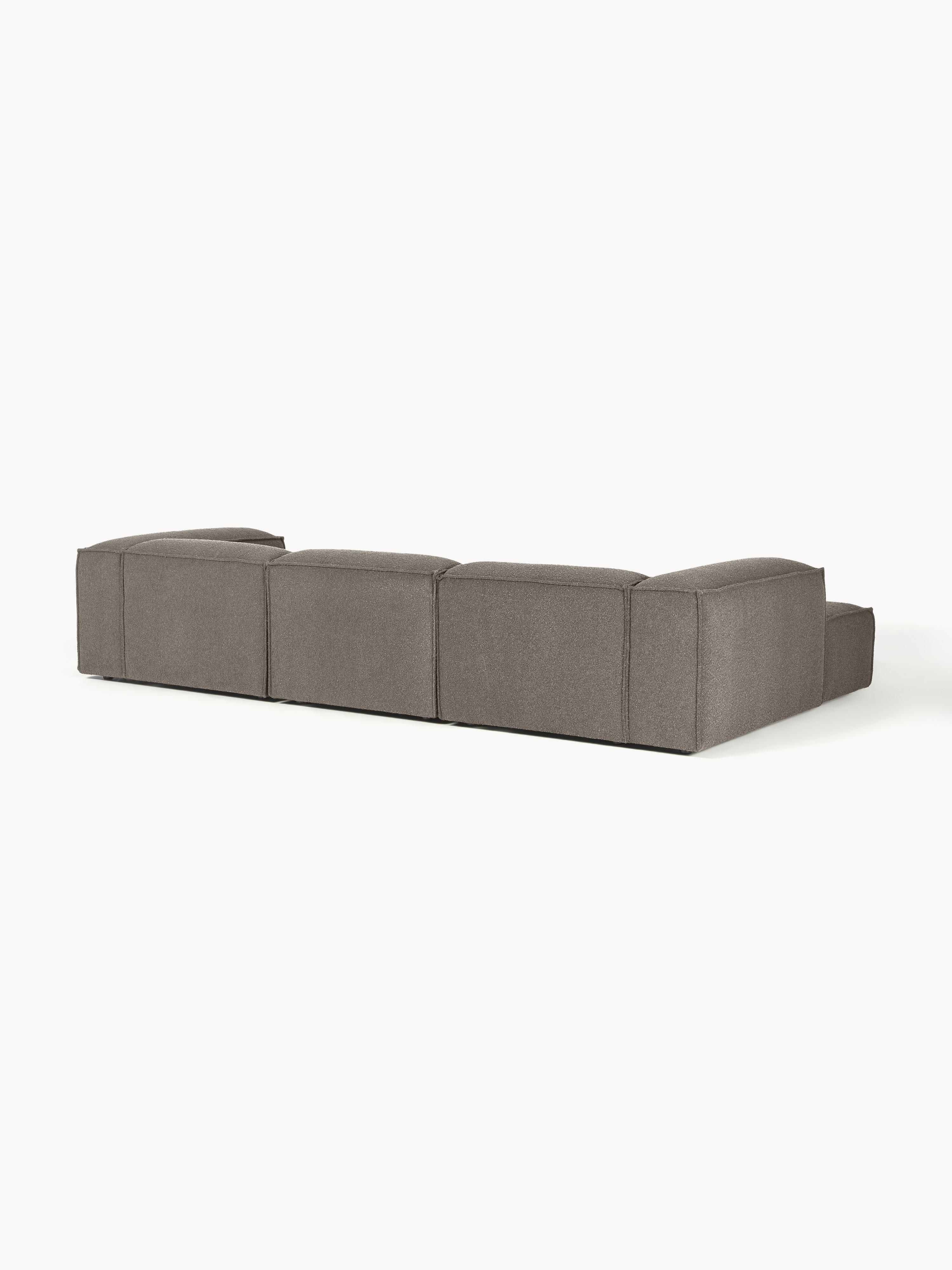Bouclé modulaire hoekbank Lennon (4-zits)