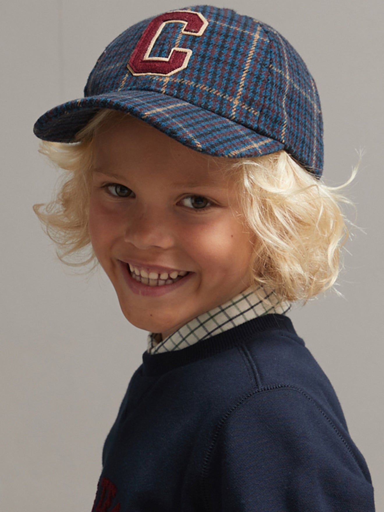 Casquette à carreaux Garçon