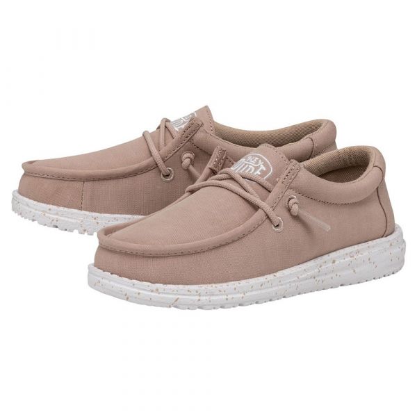 Hey Dude Wally Slub Canvas Youth Shoes Castanho EU 33 Rapaz