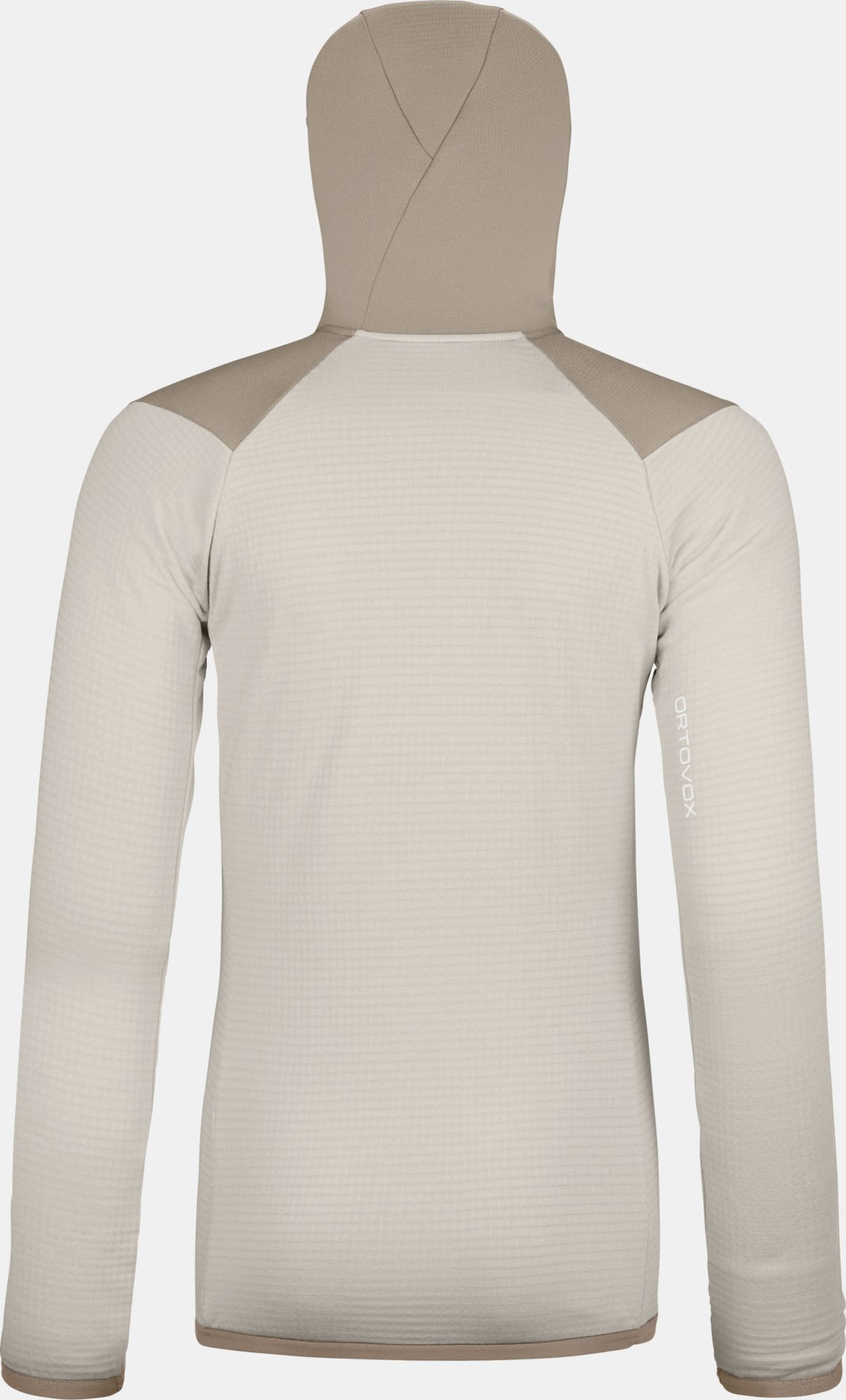Fleece Grid Hoody Dame 101/White Chalk