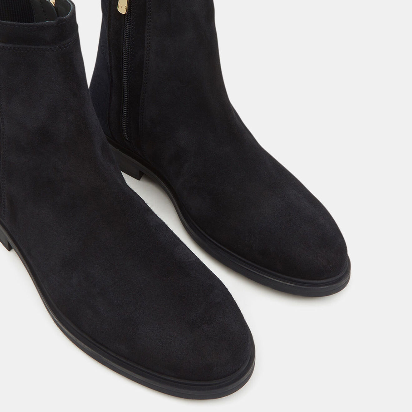 Tommy Hilfiger Bottines en Velours de Cuir Essentials bleu marine
