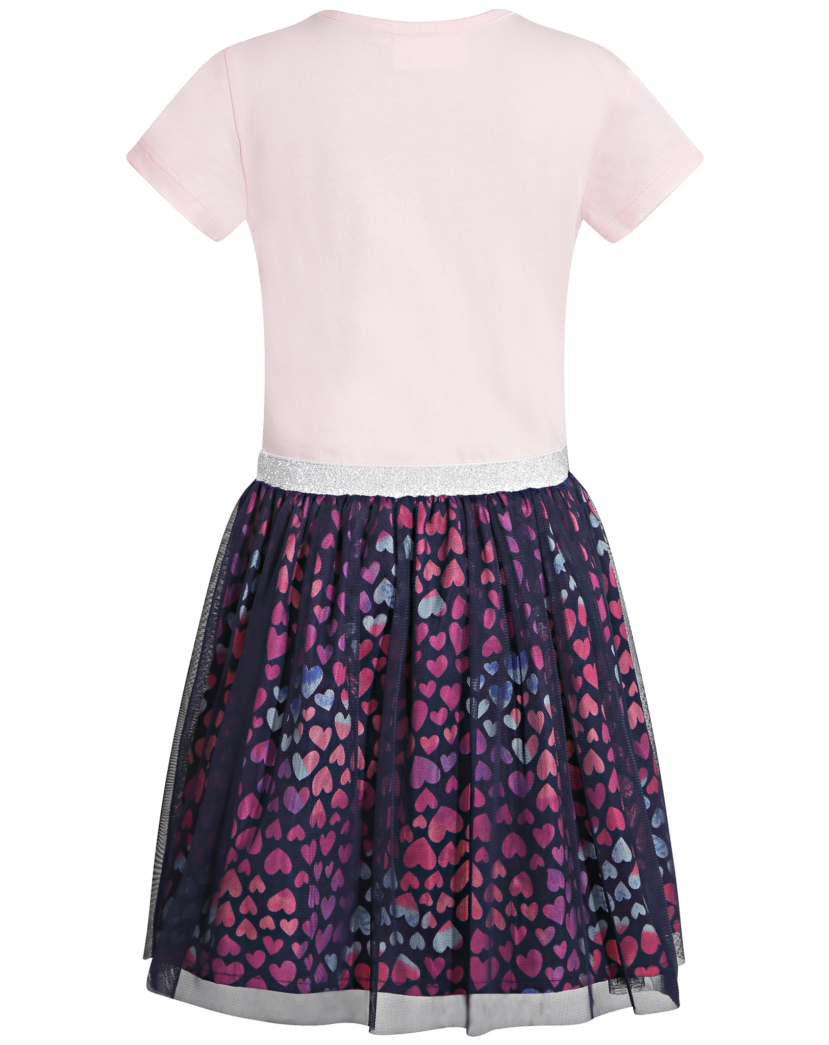 Kurzarm-Kleid PAILLETTEN HEARTS in rose