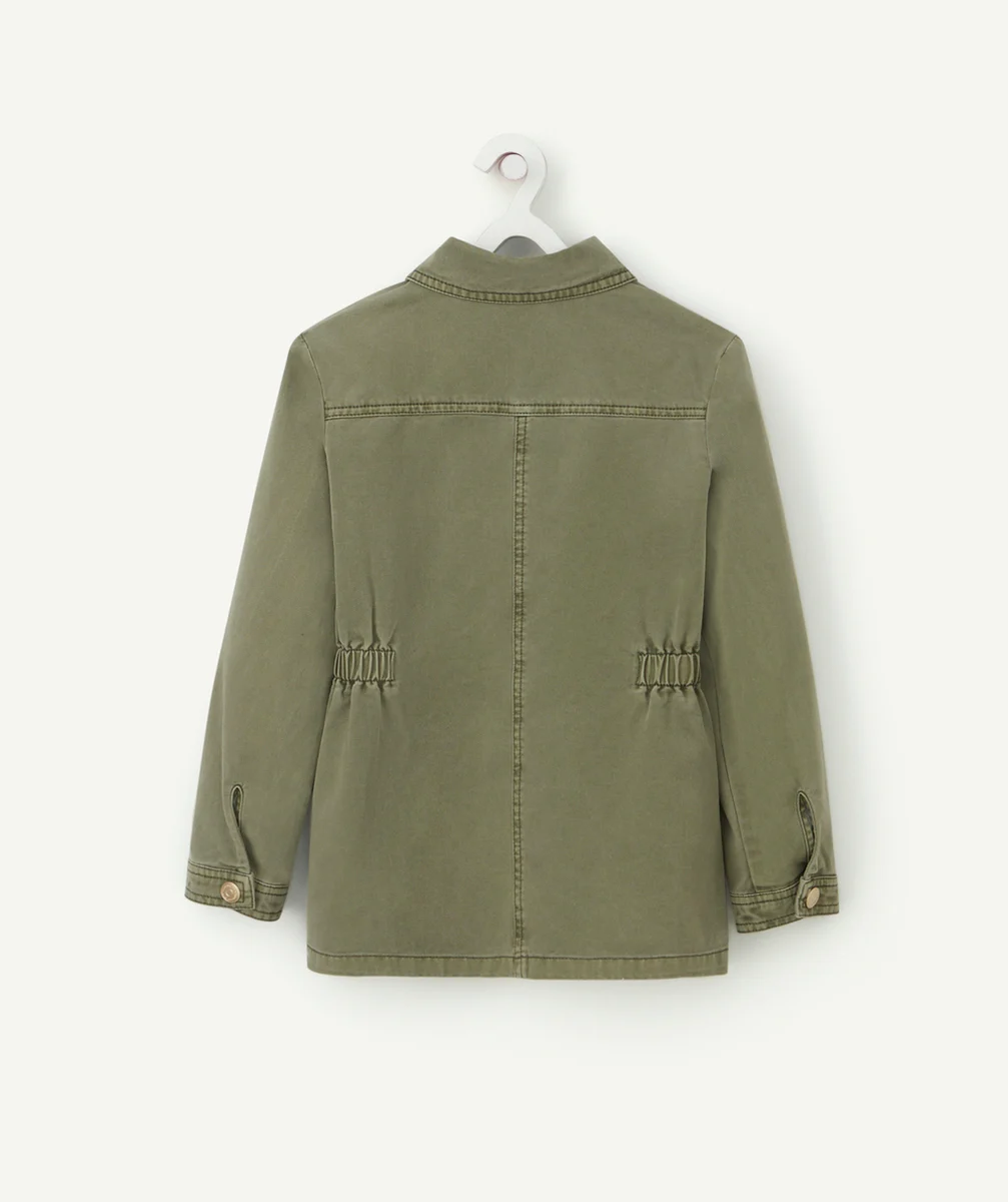 VESTE FILLE KAKI LESS WATER AVEC POCHES
