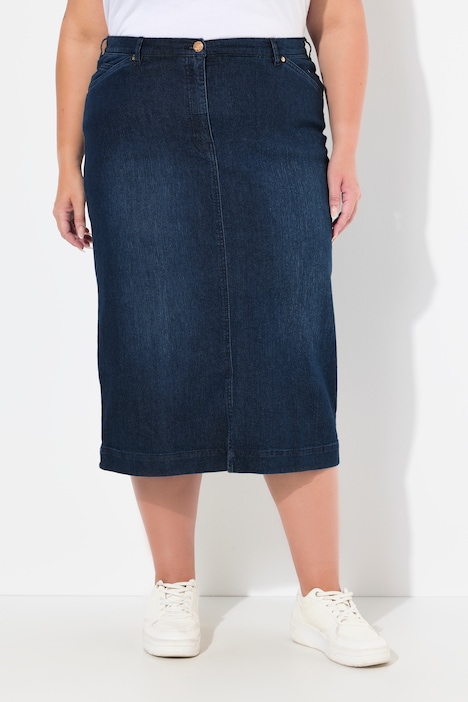Jeansrock, Stretch, 5-Pocket-Schnitt, Schlitz vorne