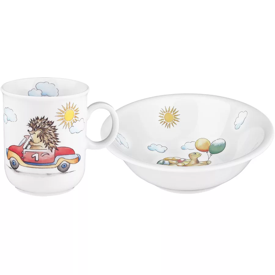 Seltmann Weiden Kindergeschirr Set Compact Flinke Flitzer bunt