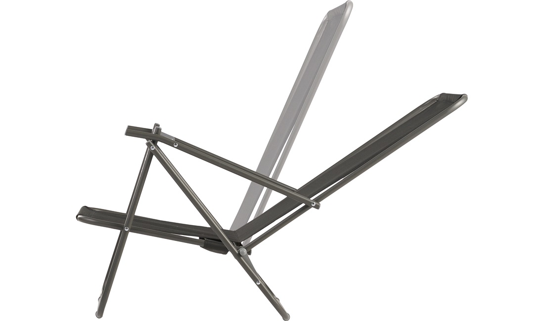 Strandstol m. liggefunktion Grå