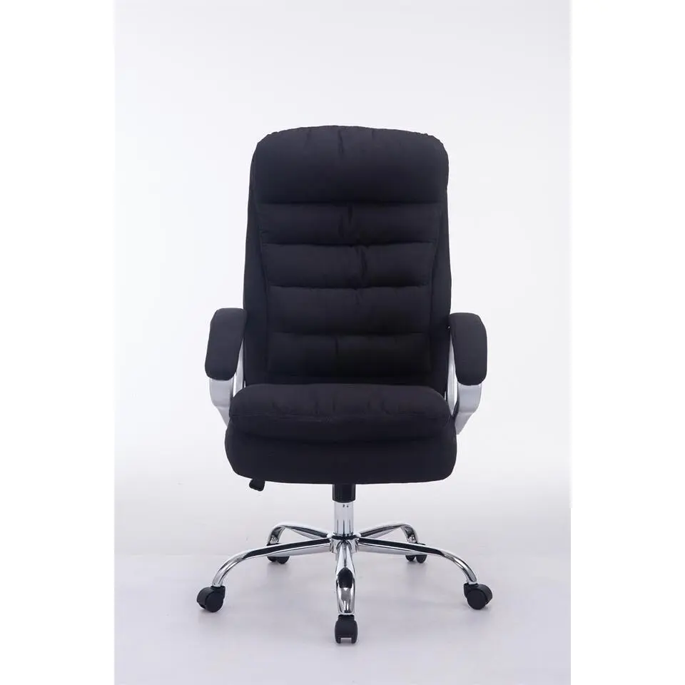 CLP Bureaustoel XXL Vancouver chroom Frame - Stof - zwart