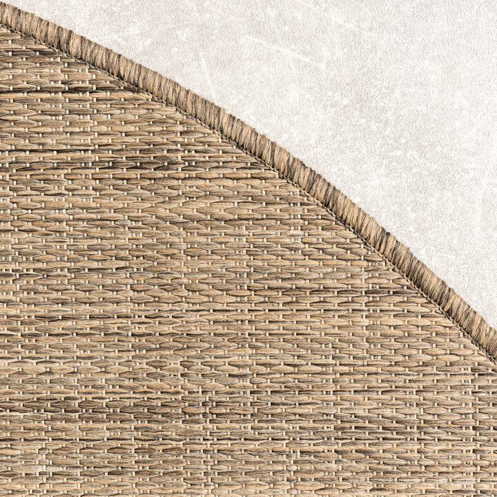 Rond buitenkleed - Malta Melange Naturel | Budgettopper!
