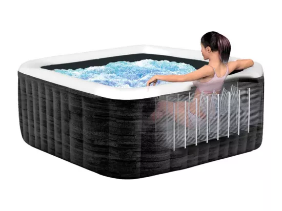 Spa gonflable PureSpa Ardoise carré Bulles 4 places - Intex