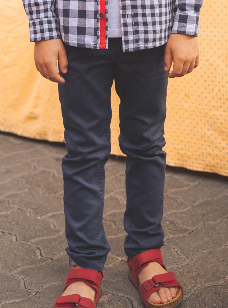 Pantalon regular bleu marine