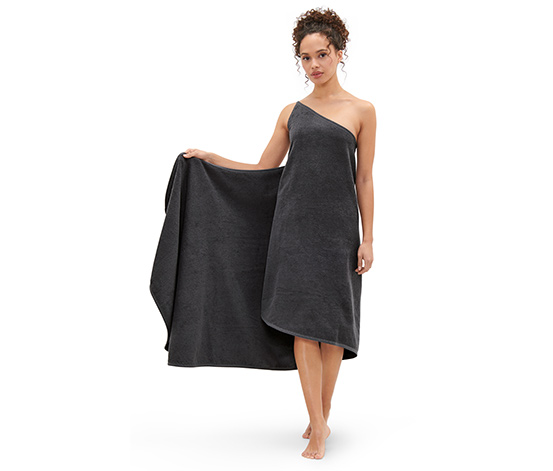 Handtuchkleid, anthrazit