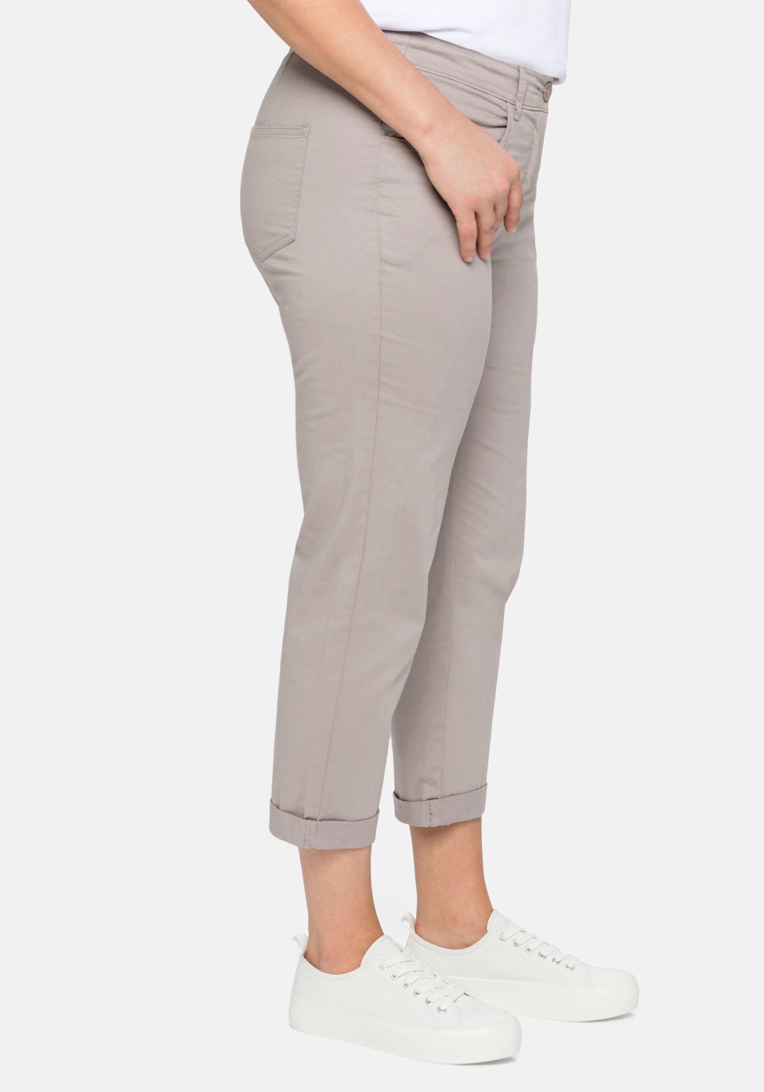 Schmale Stretch-Hose in 7/8-Länge