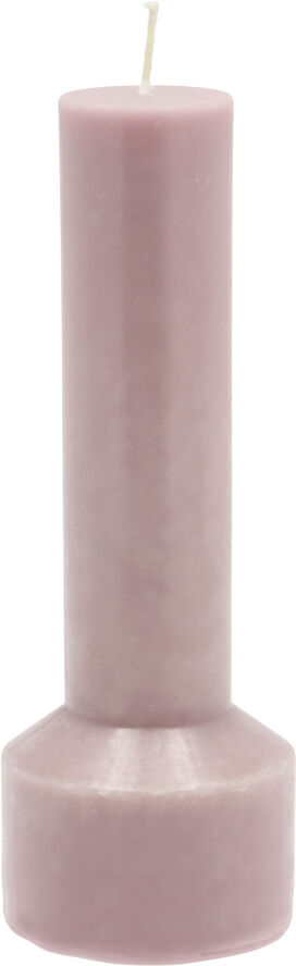 Villa Collection Bloklys Styles D7 x 20 cm Rosa Paraffin/Stearin Rosa