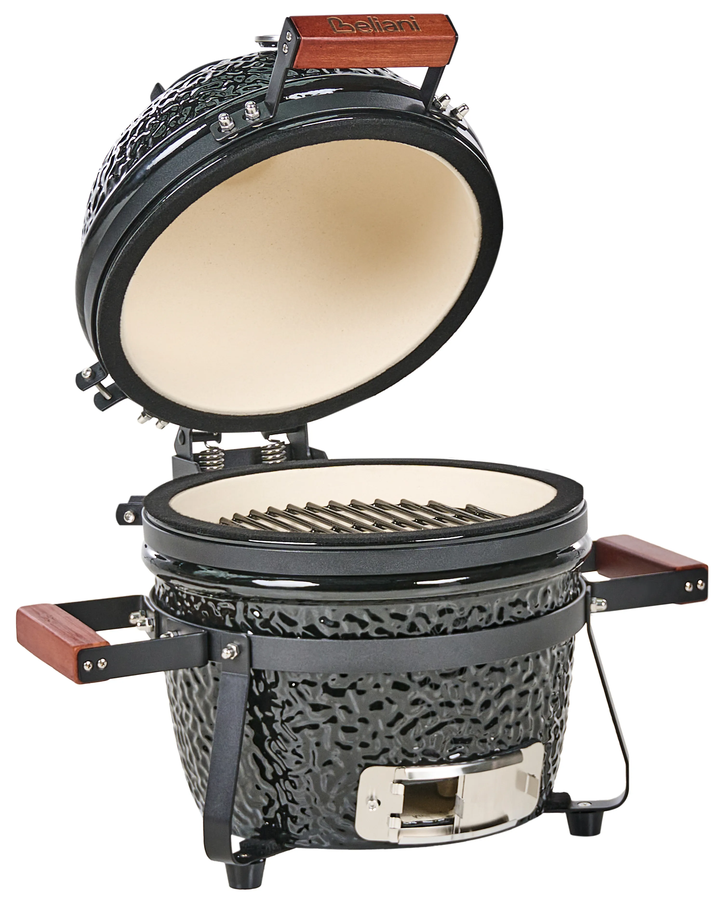 Mini houtskoolgrill KAMADO Keramiek Zwart