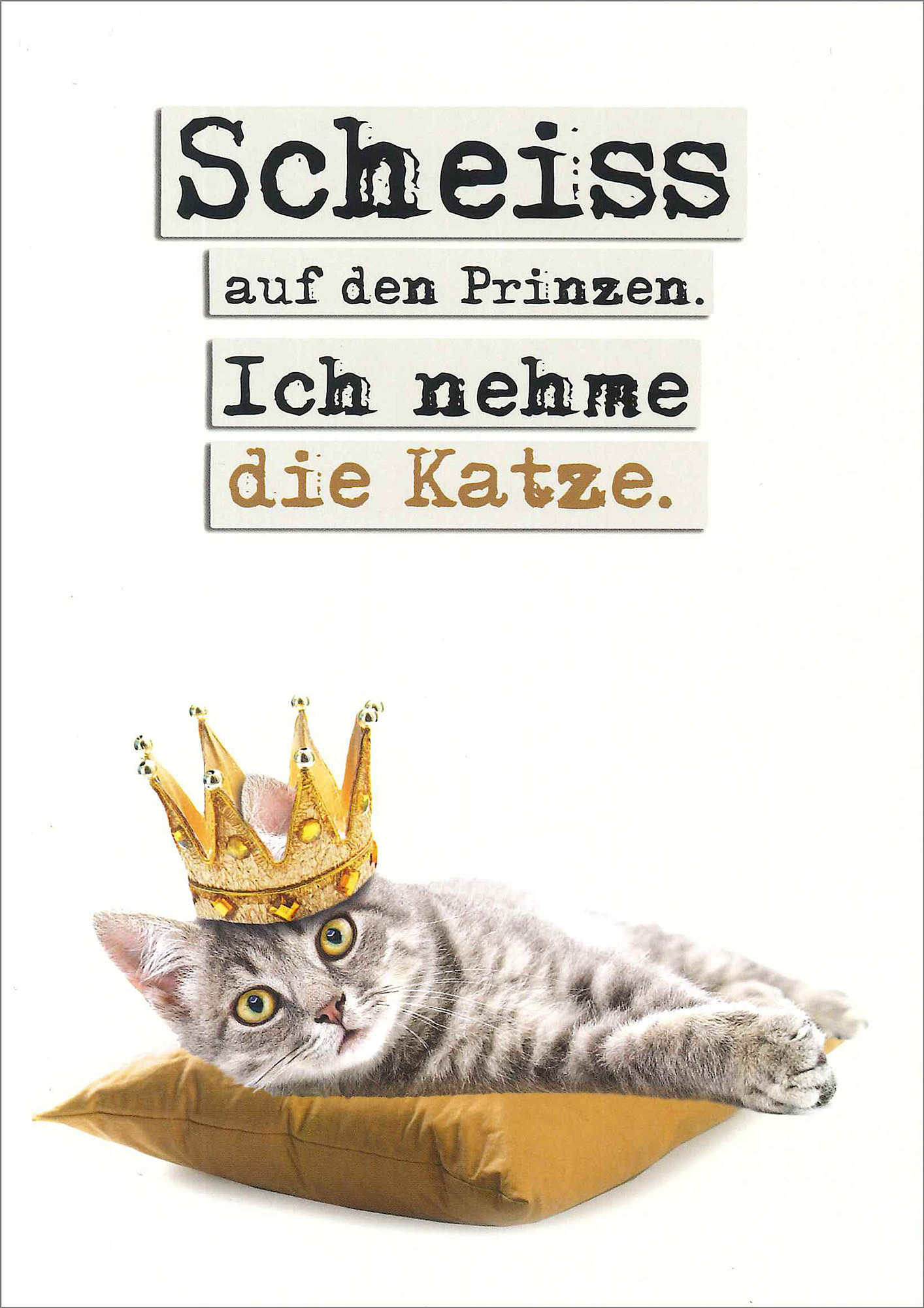 Postkarte 'Ich nehme die Katze' günstig bestellen