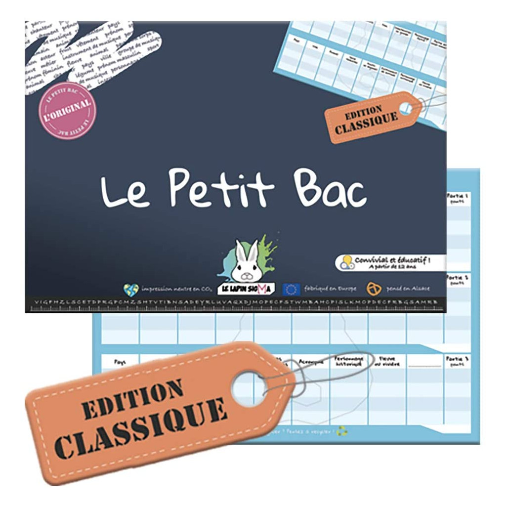 Jeu du Petit BAC - Edition Classique