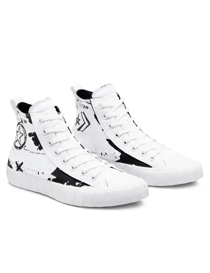 Converse UNT1TL3D Script Print White