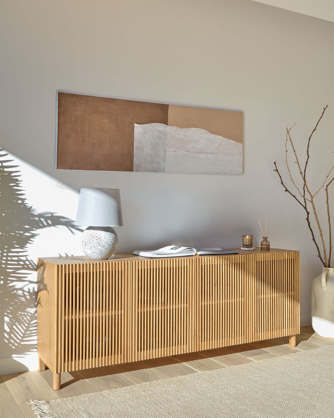 Kave Home Sideboard BEYLA 180 x 71,5 cm Eiche braun