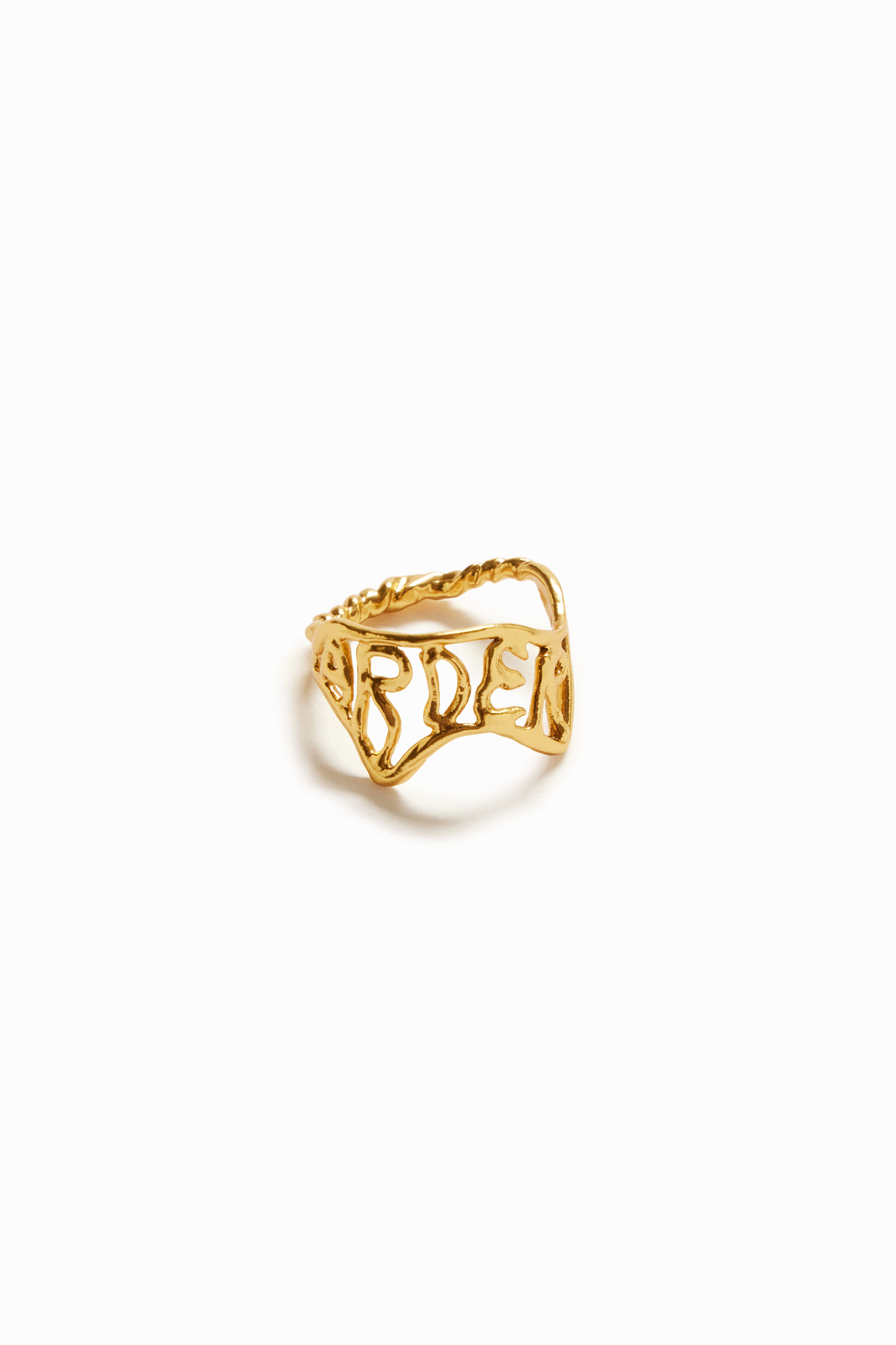 Bague message plaquée or Zalio