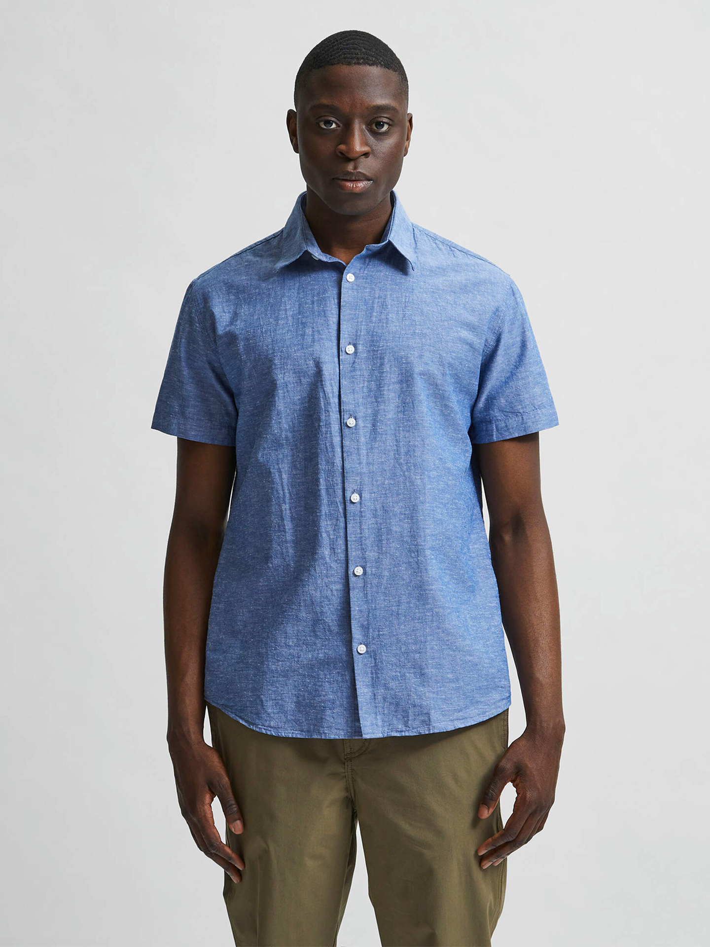 Regular New-Linen Shirt Short Sleeve Classic